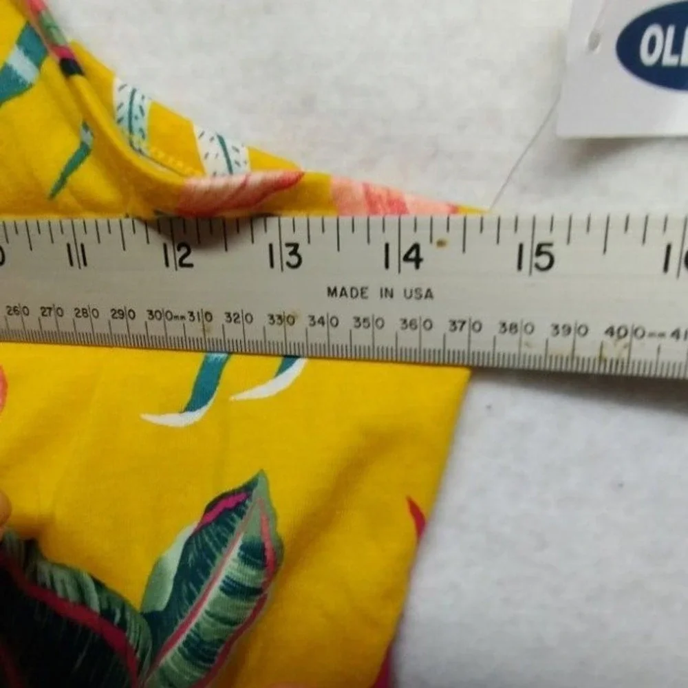 Old‎ Navy Floral Romper Halter Neck Sleeveless Yellow Tropical Kids Size L